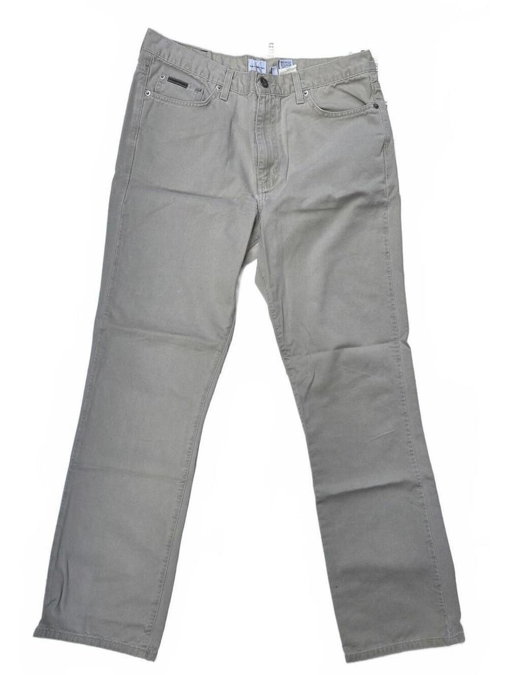Calvin Klein Women's Khaki Bootleg Jeans Size 11 (waist 32) Exc. Cond.